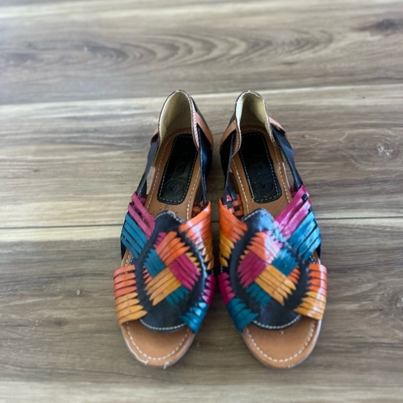 Caramba Colorful Woven Women's leather Sandals size 5 - Picture 2 of 4